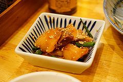 もつ焼よし田 門前仲町店 鰤の胡麻和え