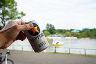 上野公園でビール