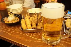 串だおれ 渋谷宮益坂店 メガ生ビール