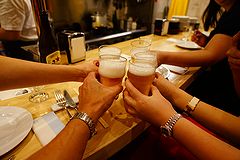 バルベーラ ビールで乾杯