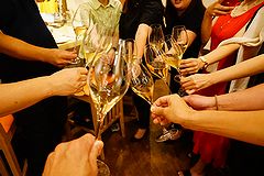 バルベーラ シャンパーニュで乾杯