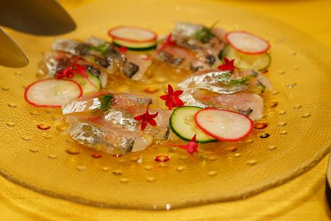 バルベーラ 真鯵のカルパッチョ