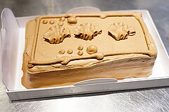 安ワイン道場 自宅宴会 TOPSのチョコレートケーキ