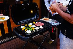 軽井沢別荘のバーベキュー