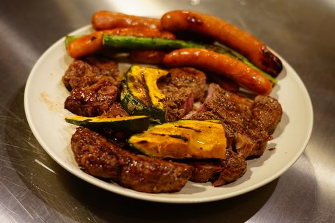 軽井沢 バーベキューの出来上がり