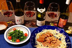 ピノ・ノワール飲み比べ 料理と