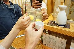 天ぷら すずき 乾杯