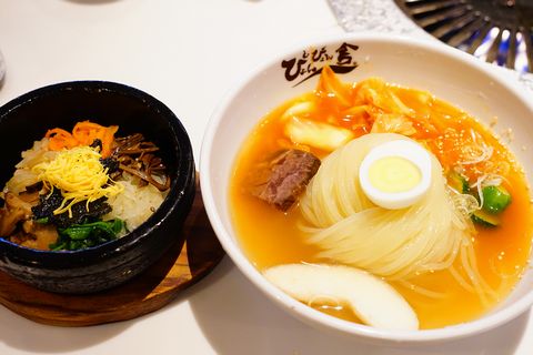 ぴょんぴょん舎 盛岡駅前店 冷麺ミニ石焼ビビンバセット