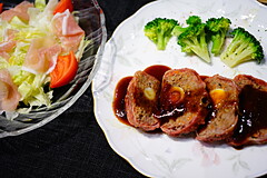 安ワイン道場 従弟が来訪しての食卓