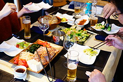 安ワイン道場での宴会