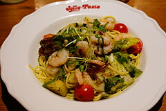 ジョリーパスタ 岩だことエビの大葉ジェノベーゼ